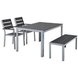 Gardiola Gartentisch - schwarz-silber - 150 cm breit