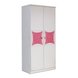 Kleiderschrank KATE - weiß - rosa - Prinzessin