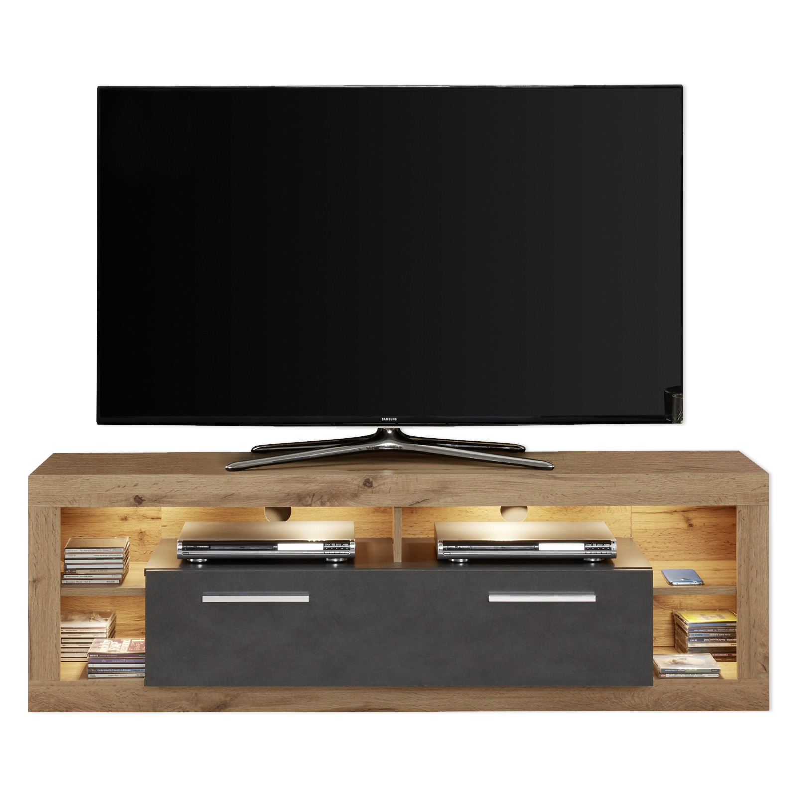 tv lowboard wotan eiche braun grau 150 cm breit tv lowboard wotan eiche braun grau 150 cm breit