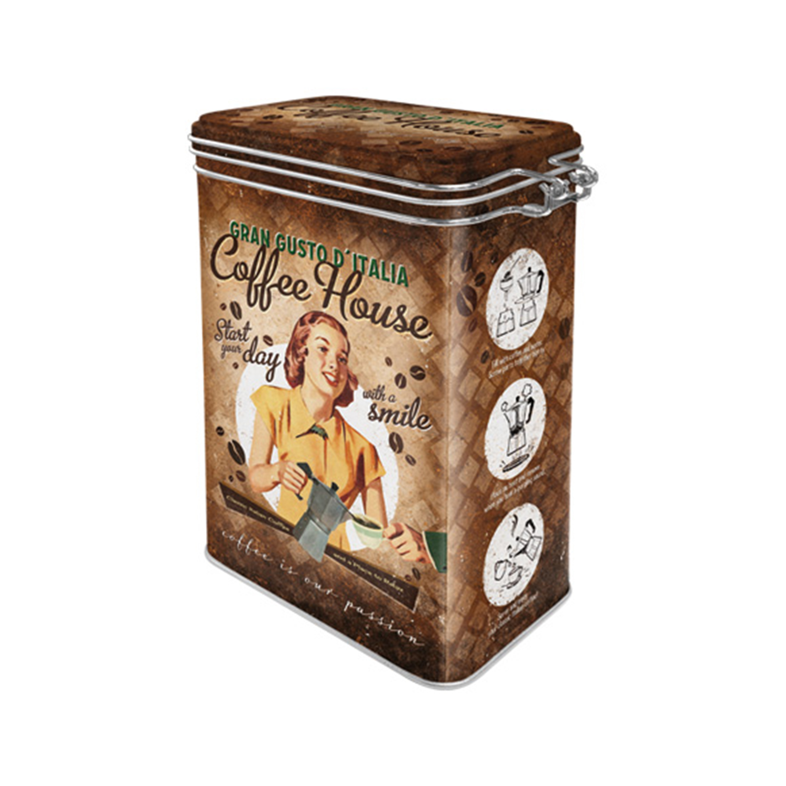 Vorratsdose - Kaffee - braun - Bügelverschluss