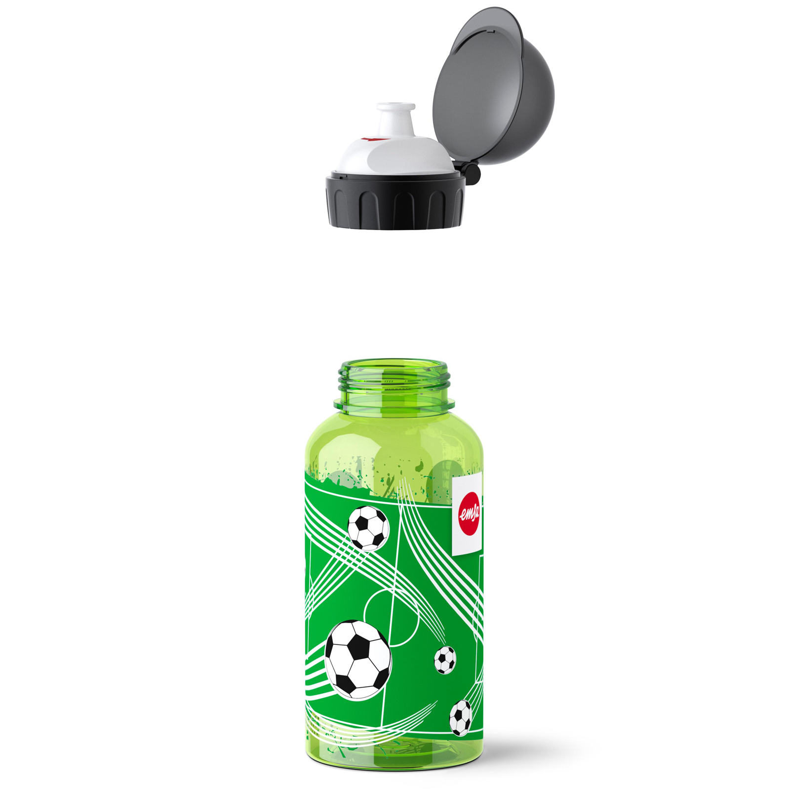 Trinkflasche - Fußball - grün - 0,4 Liter