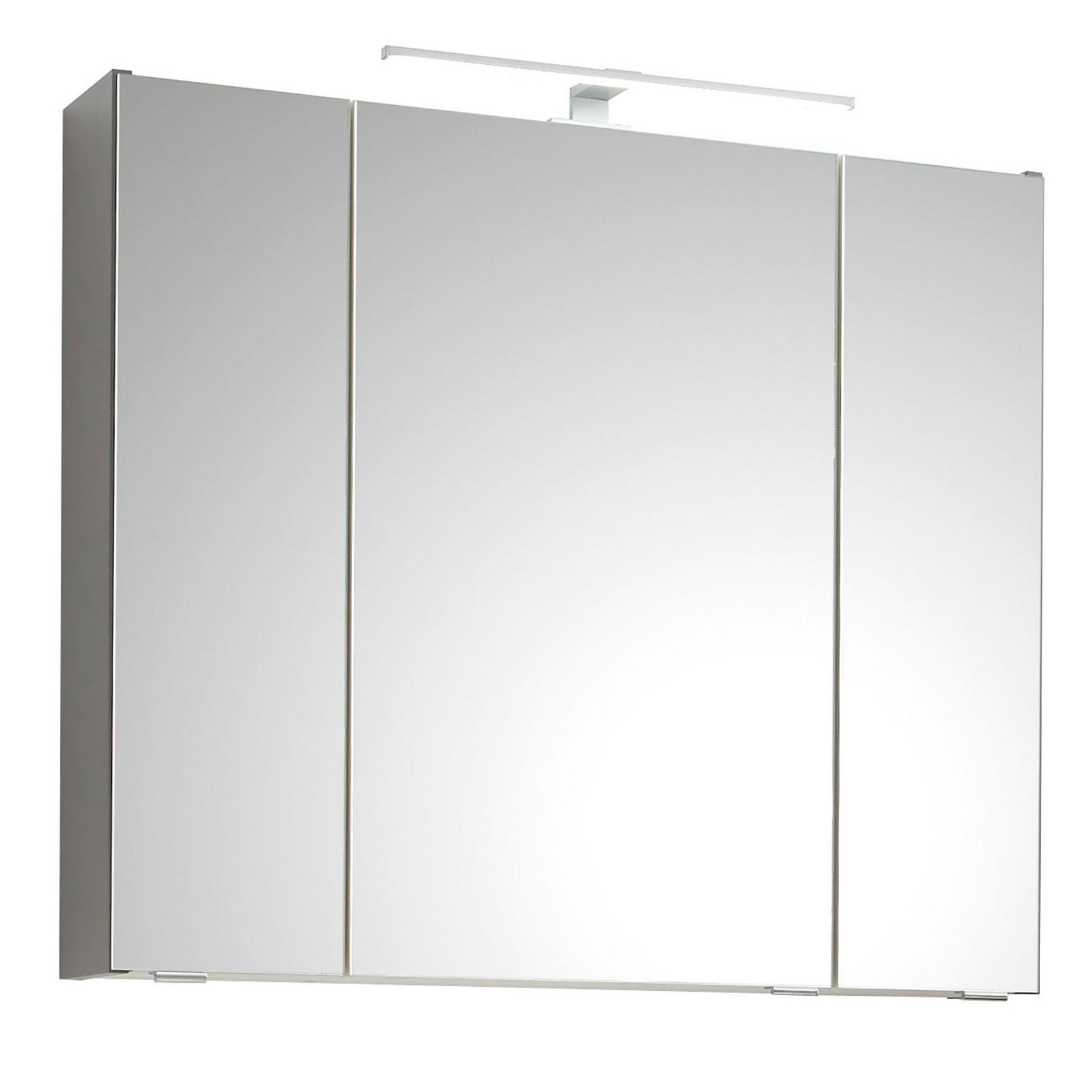 Spiegelschrank - Quarzgrau matt - mit Beleuchtung - 80 cm