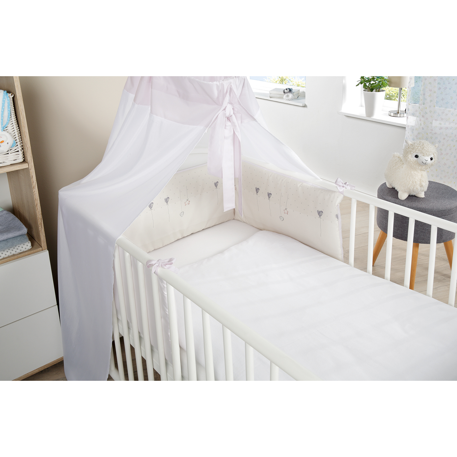 2-teiliges Bettset - Nestchen mit Himmel - taupe
