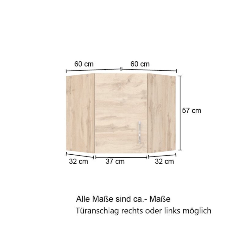 Eck-Hängeschrank SORRENTO - anthrazit-Wotan Eiche - 60 cm breit | Online  bei ROLLER kaufen