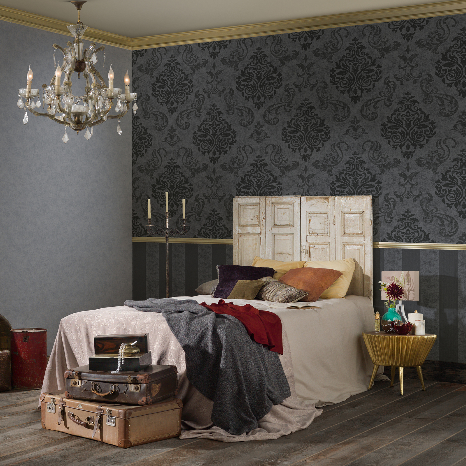 A.S. Creation Vliestapete MEMORY 3 - schwarz- grau metallic - 10 Meter