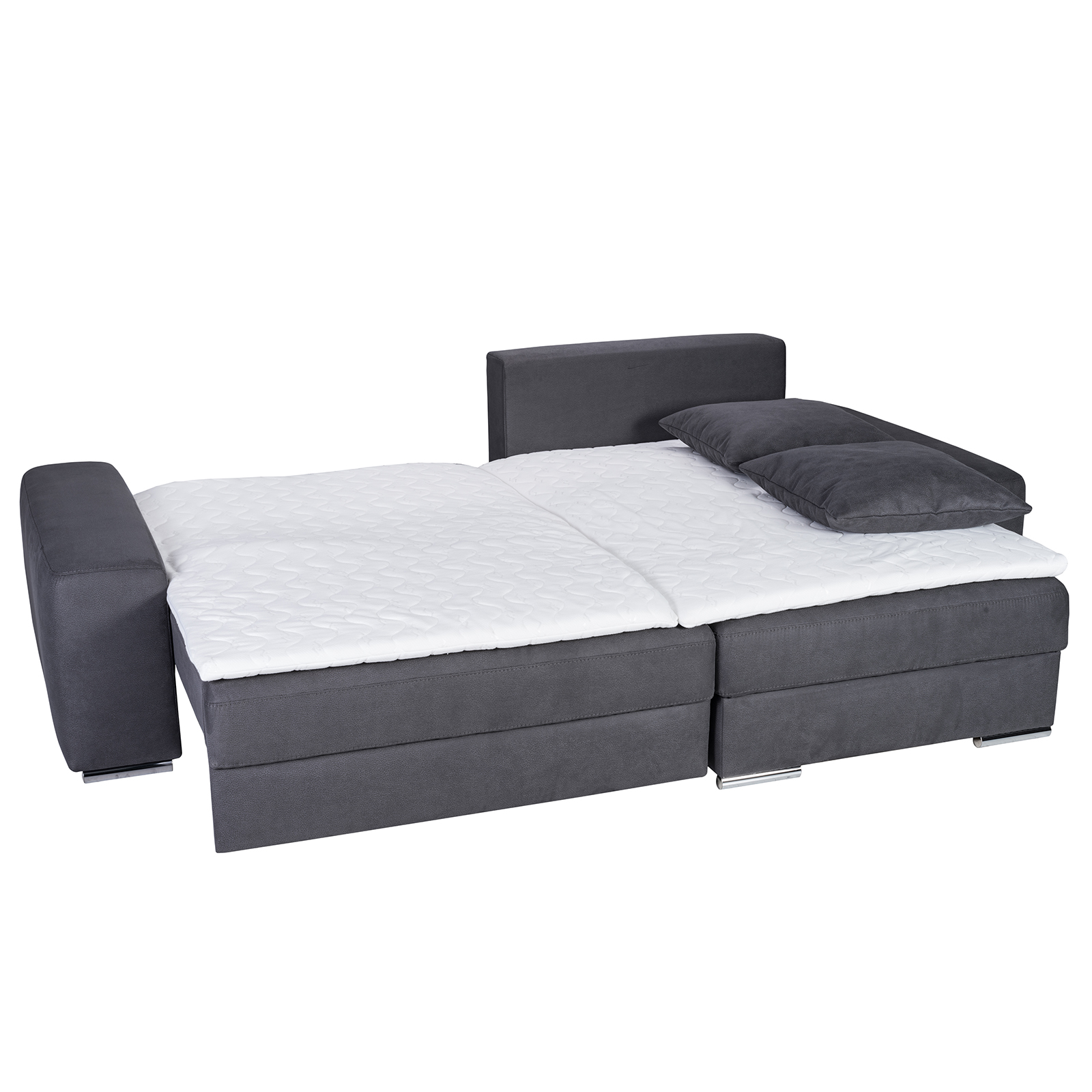 Ecksofa - graphit - Dauerschläfer
