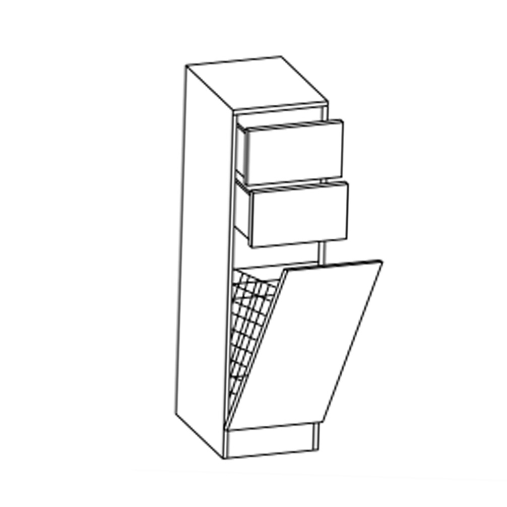 Highboard TRIER - weiß - 30 cm breit