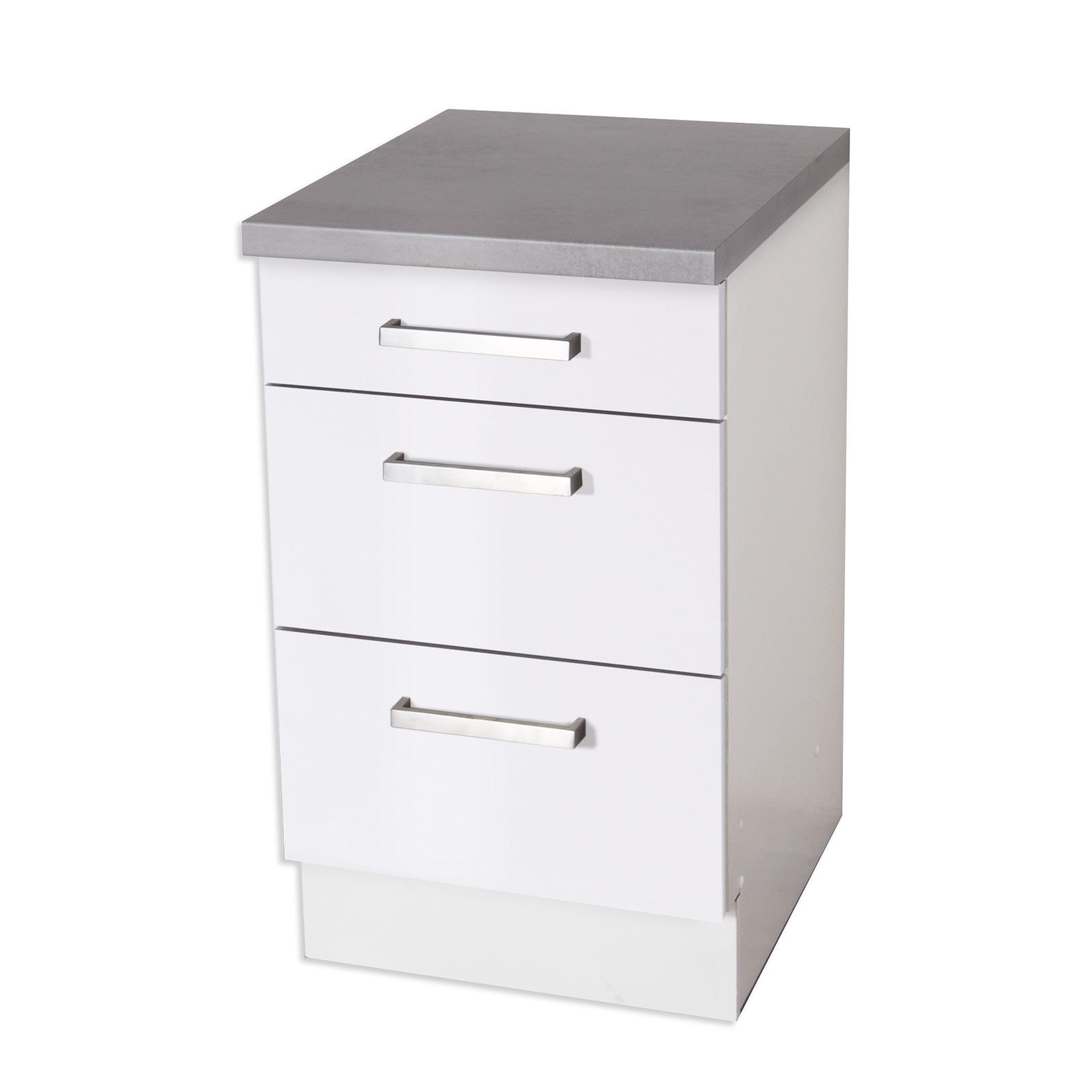 Topfschrank - weiß Hochglanz - 50 cm