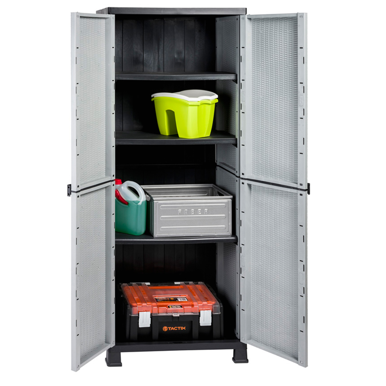 Mehrzweckschrank - Rattan-Optik - 171 cm hoch