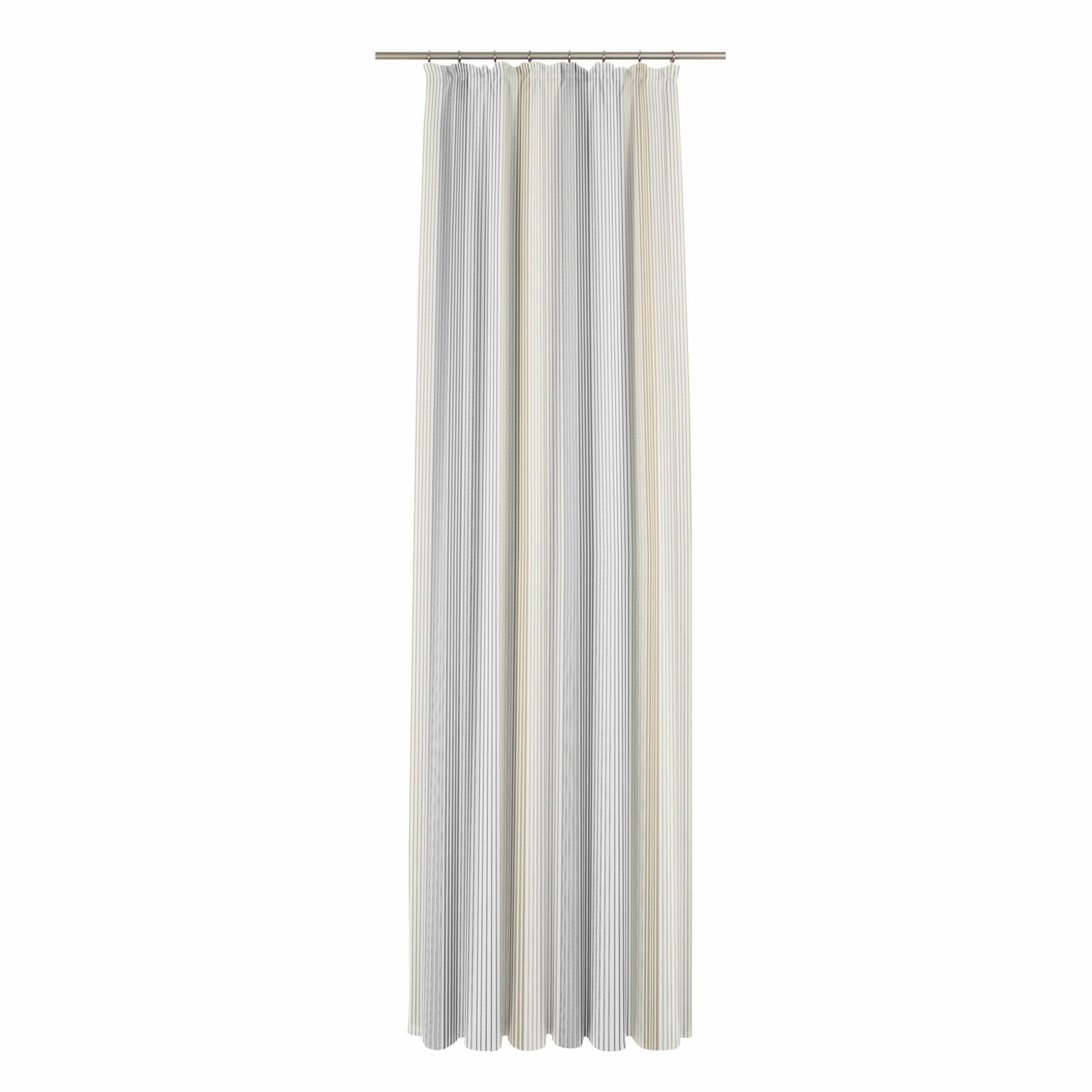 taupe Faltenband Vorhang bei ROLLER kaufen - Streifen | - cm 300x145 - Online -