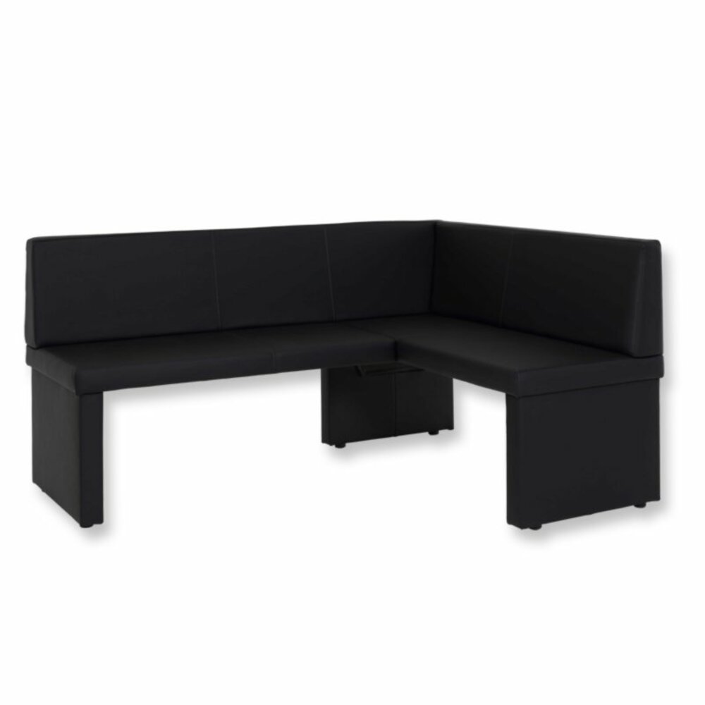 Eckbank TAINA schwarz links 168 x 128 cm Eckbänke Bänke
