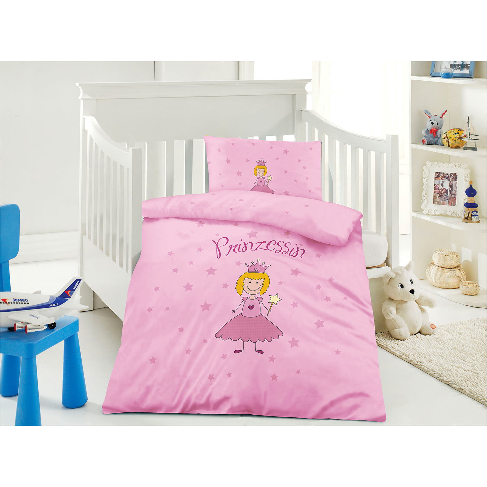 Renforcé-Baby-Bettwäsche - Prinzessin - 100x135 cm