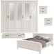 5-teiliges Schlafzimmer-Set KASHMIR - Pinie weiß
