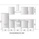 Küchenblock - weiß Hochglanz - Betonoptik - 280 cm