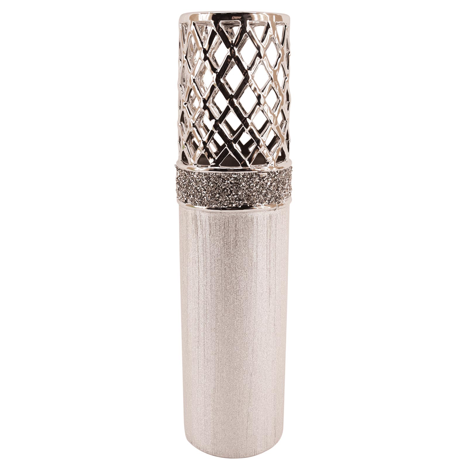 Deko-Vase - silber - 50 cm hoch | Online bei ROLLER kaufen Deko-Vase - silber - 50 cm hoch | Online bei ROLLER kaufen