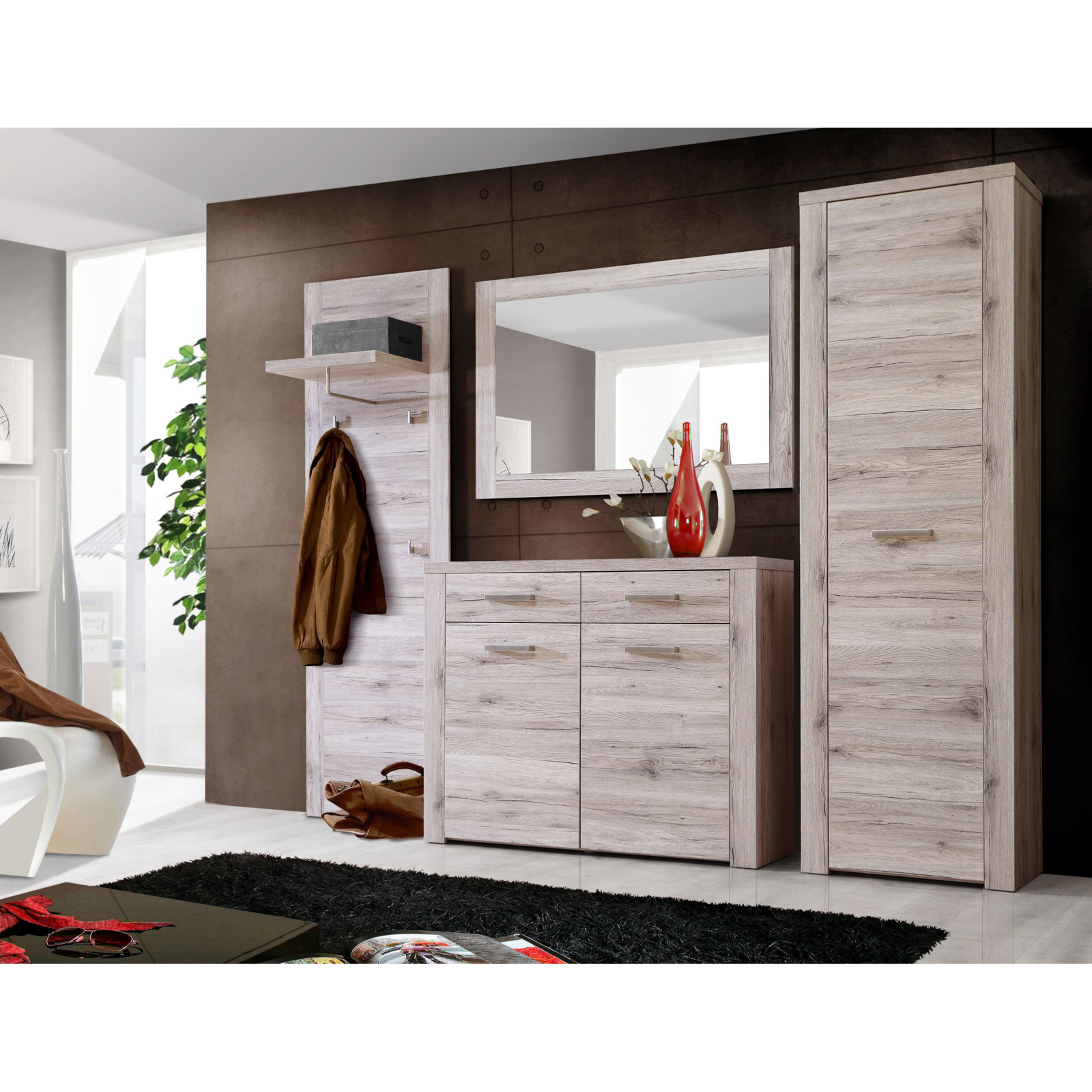 Garderobenschrank - Sandeiche - 62 cm breit