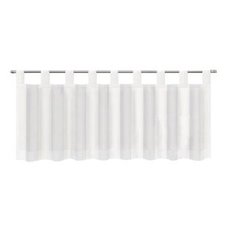 Scheibengardine Weiß 200cm x 60cm hoch Gardine Fenster 90cm bis 100cm