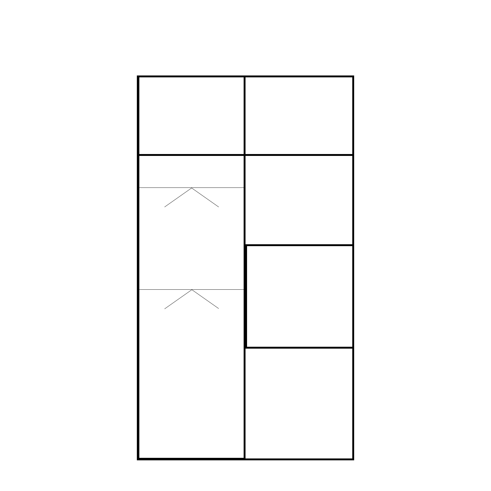 Kleiderschrank - Alpinweiß - 95 cm