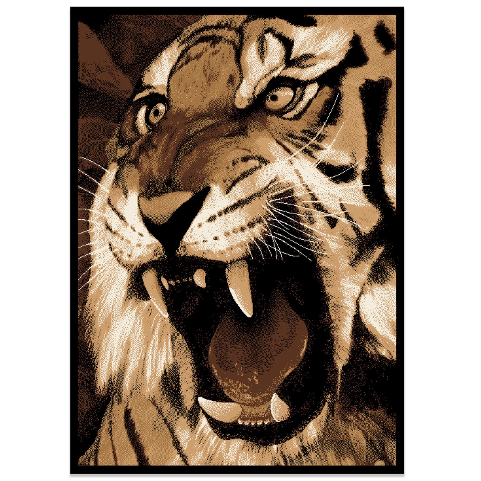 Teppich AFRIKA braunschwarz Tiger 160×225 cm Teppich AFRIKA braunschwarz Tiger 160×225 cm