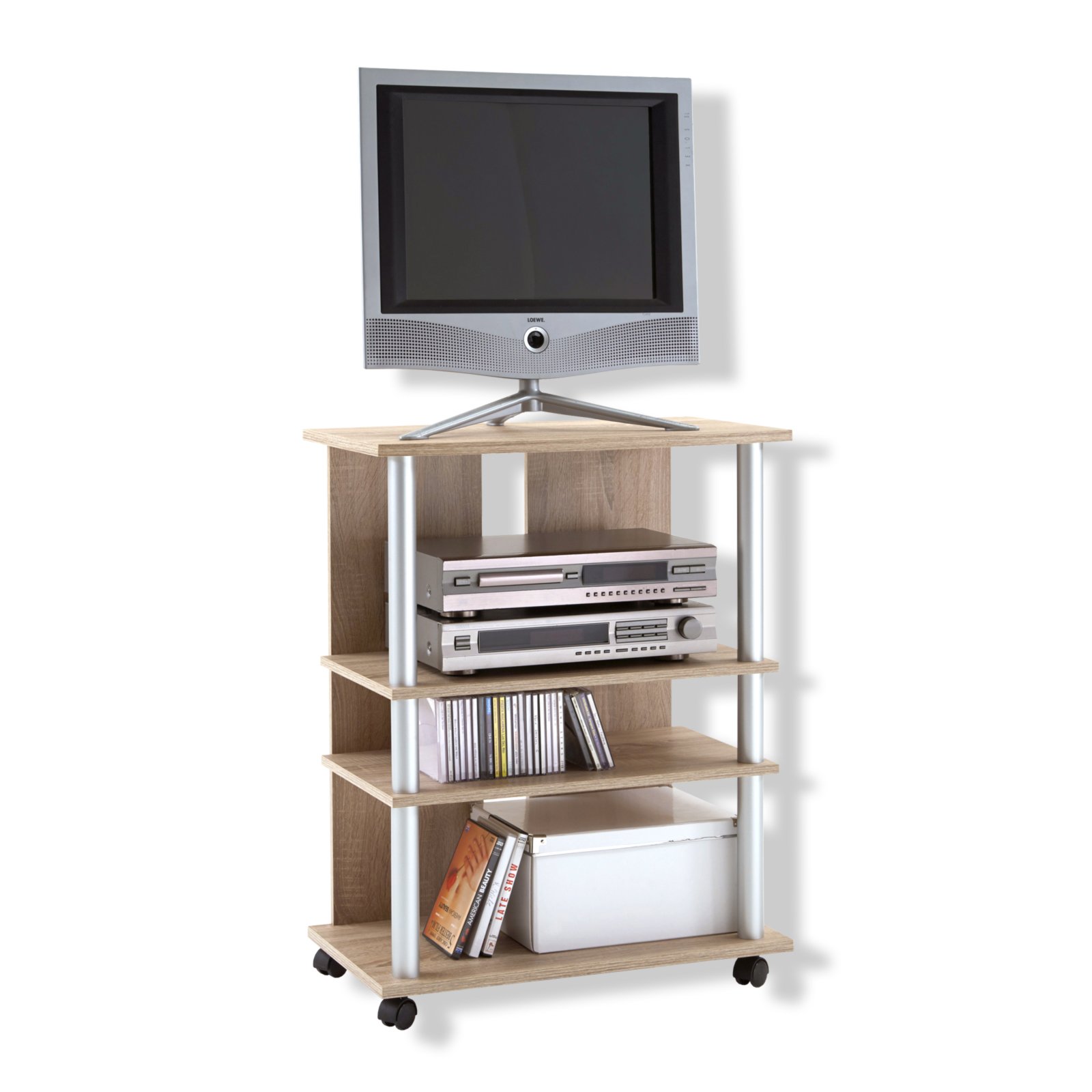 TVHifiRack VARIANT 7 Sonoma Eiche mit Rollen TV