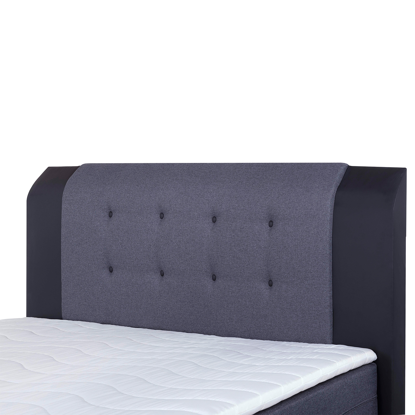 Boxspringbett - schwarz-dunkelgrau - H3 - 180x200 cm