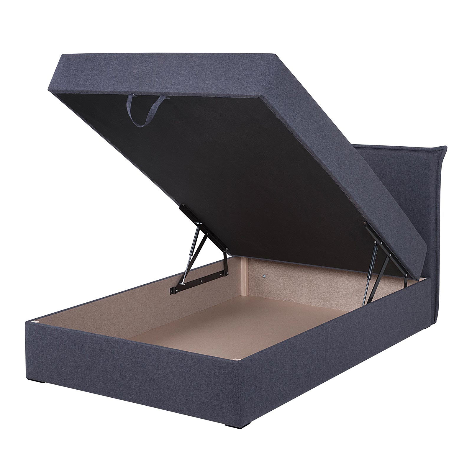 Boxspringbett - grau - H3 - 120x200 cm
