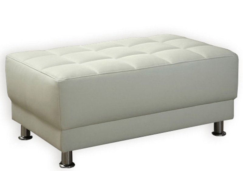 Bankhocker - creme - mit Metallfüßen | Polsterhocker | Sessel & Hocker