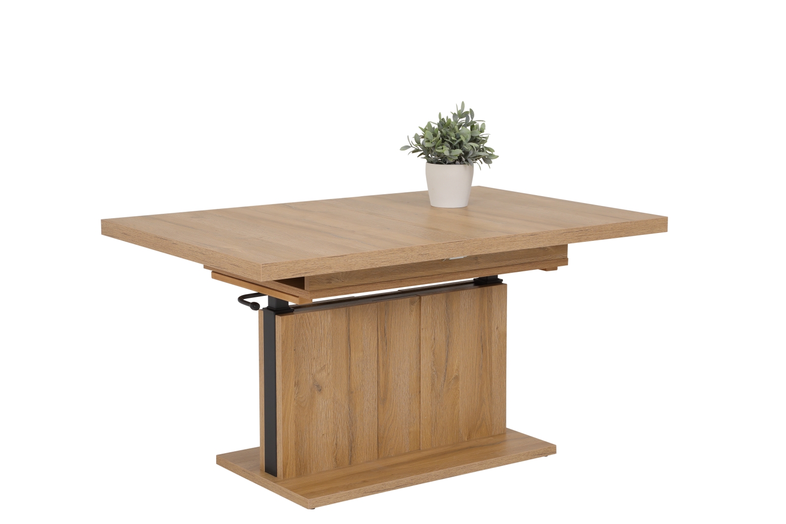Couchtisch - Alteiche - höhenverstellbar - ausziehbar