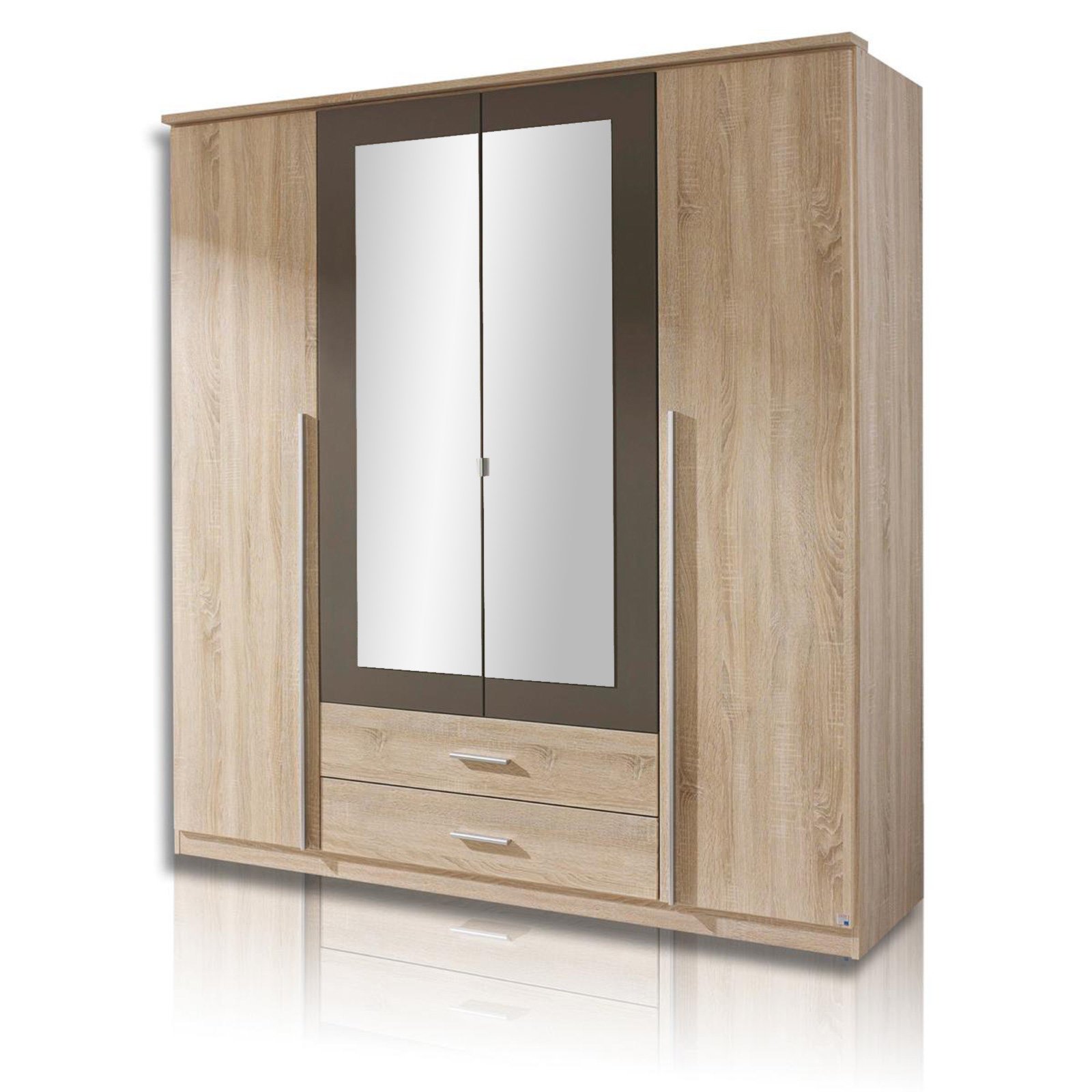 Kleiderschrank - Sonoma Eiche-grau - 13 cm