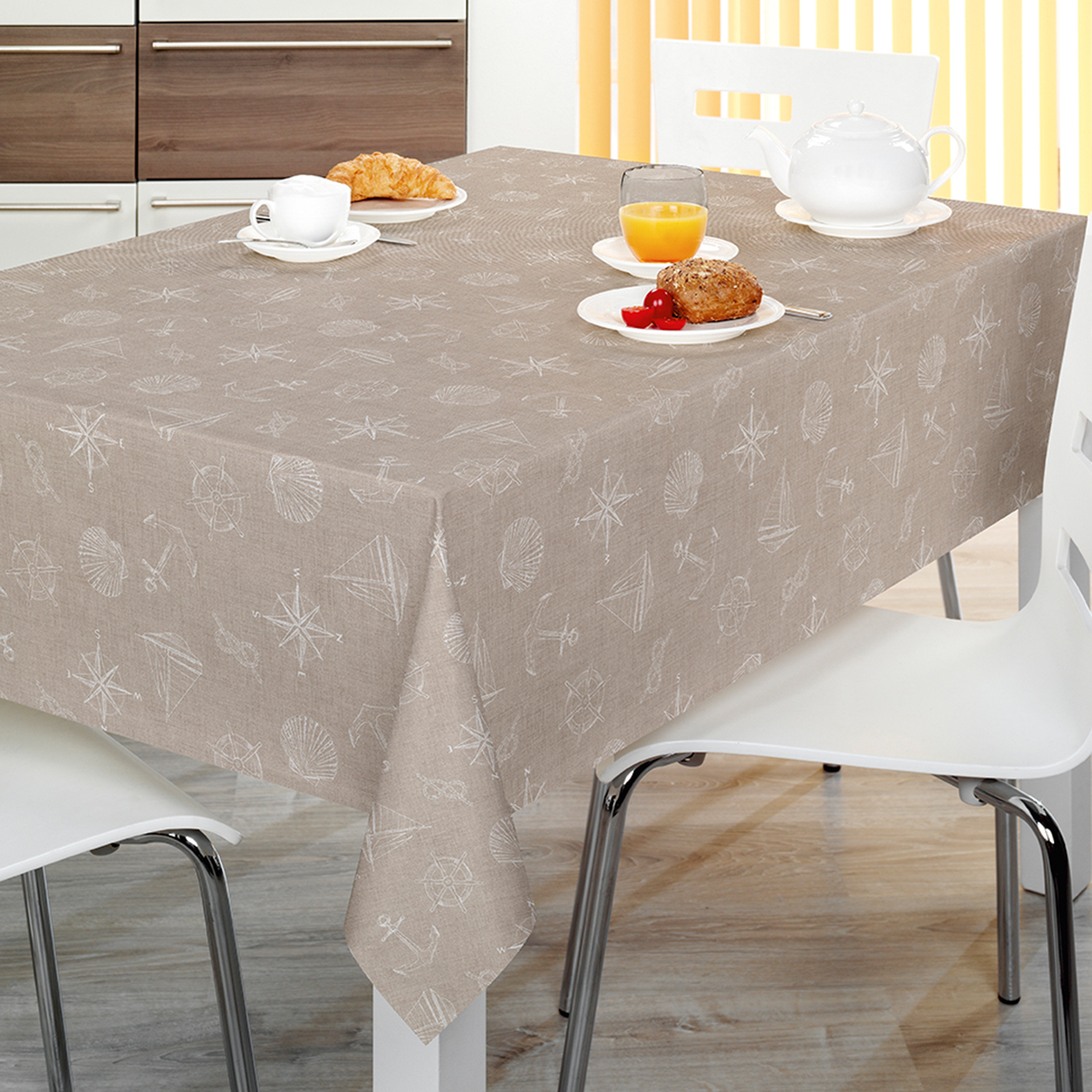 Tischdecke - beige - 140 cm breit