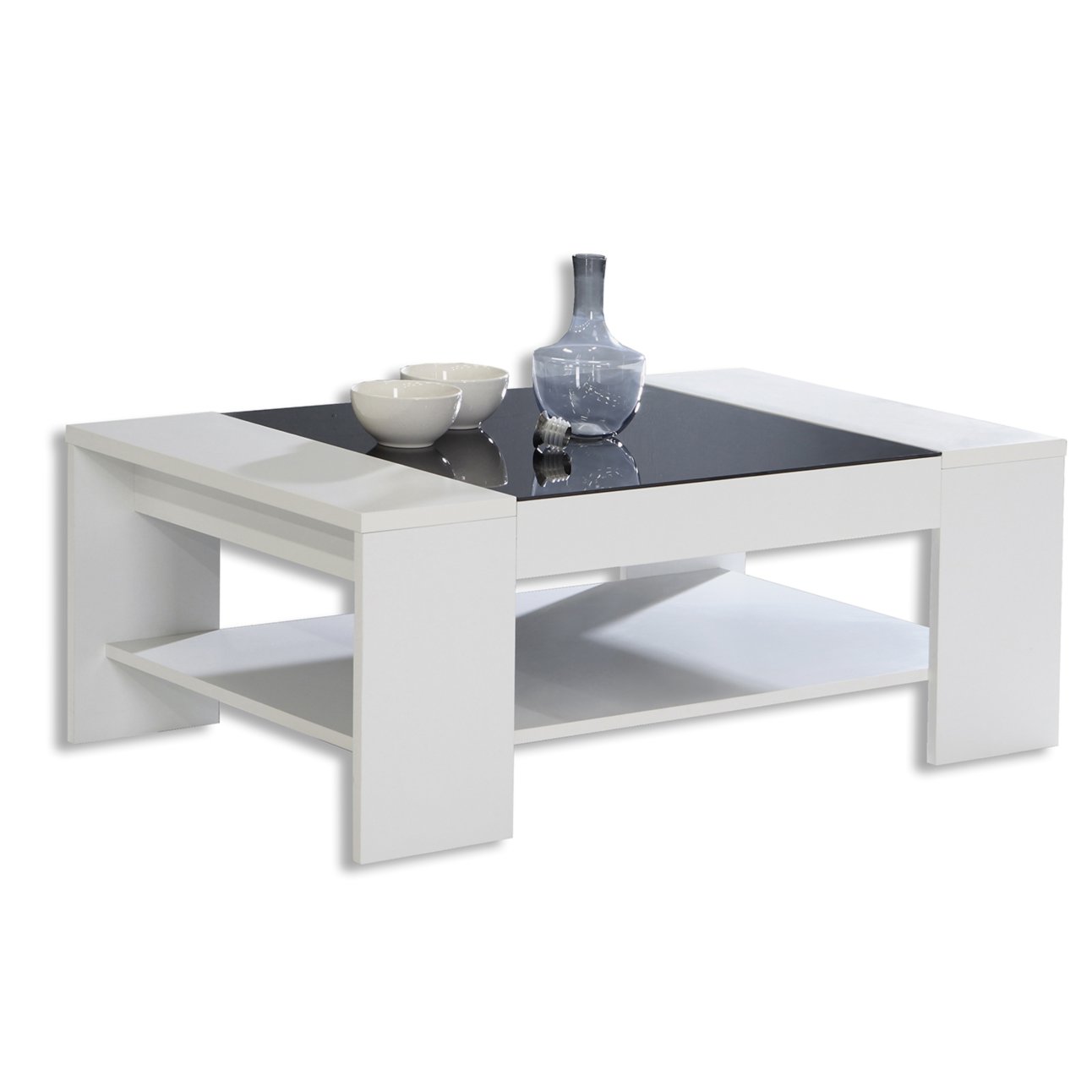 Glastisch Couchtisch Roller