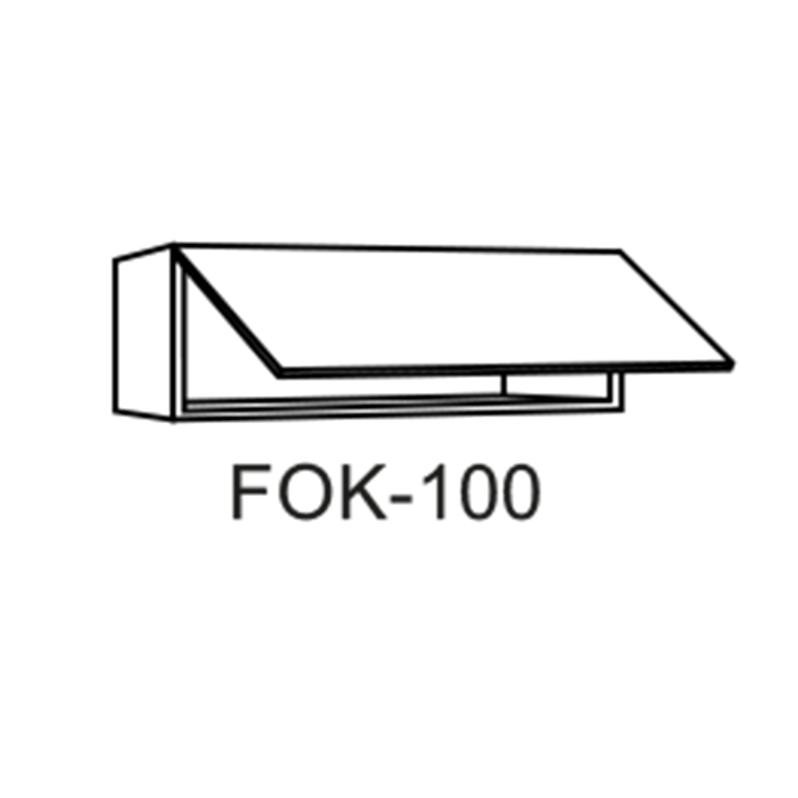 Oberschrank - anthrazit-Sonoma Eiche - 100x35 cm