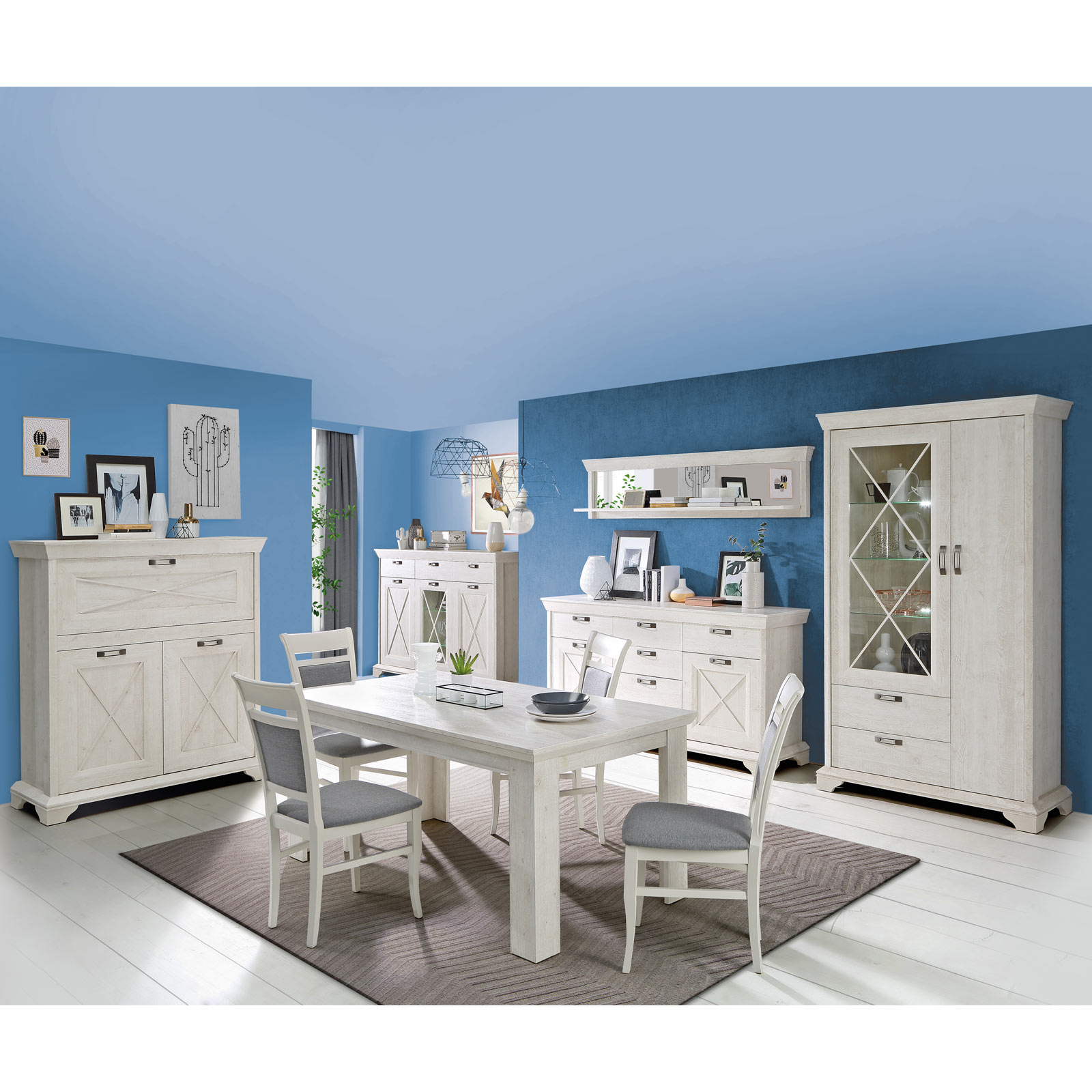 Sideboard - Pinie weiß - 178 cm breit