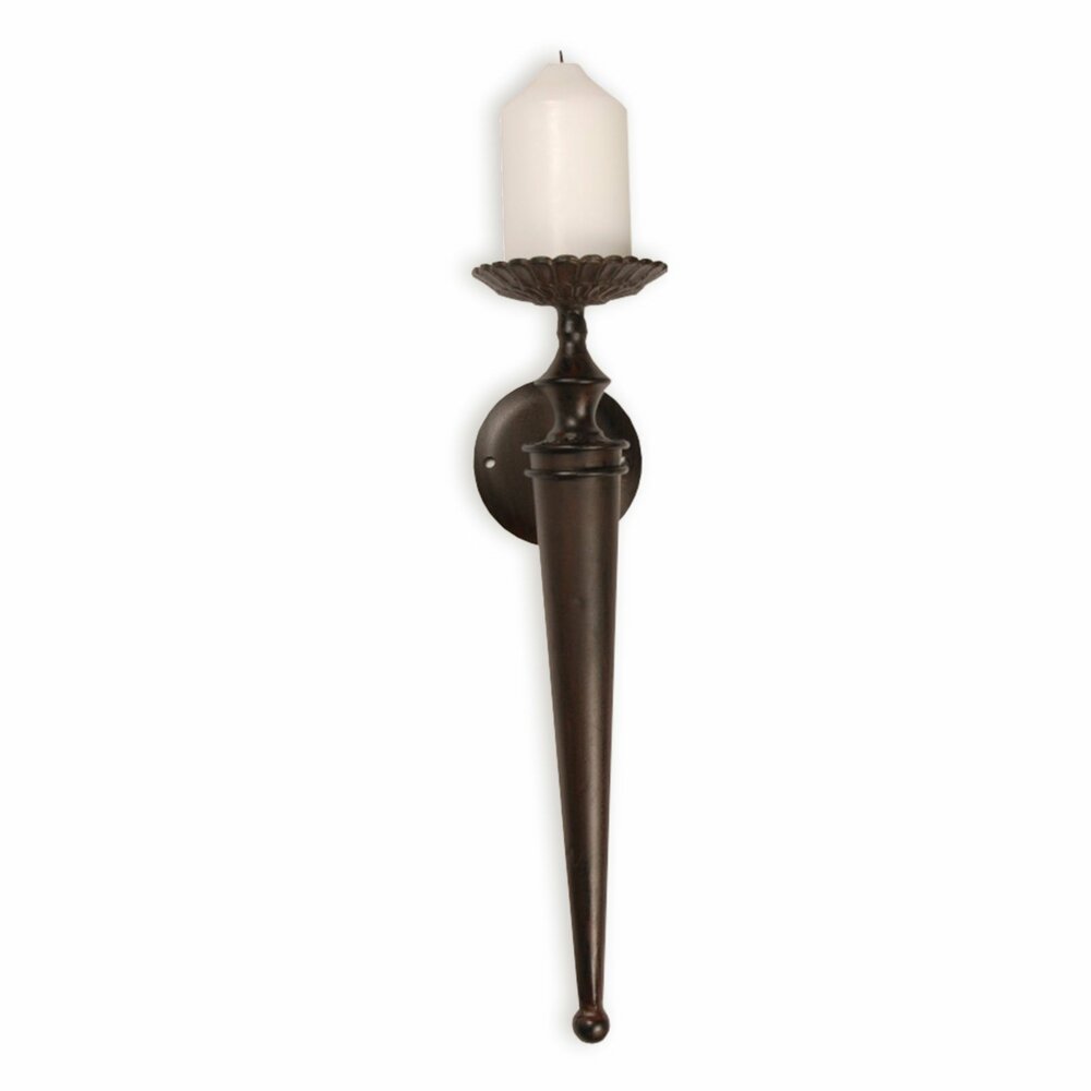 Wandkerzenhalter - schwarz - Eisen - 42 cm | Kerzen & Kerzenhalter