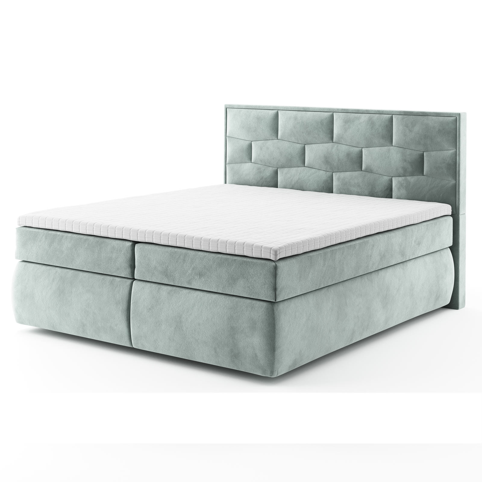 Boxspringbett - mint - Samt - 180x200 cm