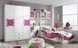 4-teiliges Jugendzimmer KATE - Alpinweiß-rosa