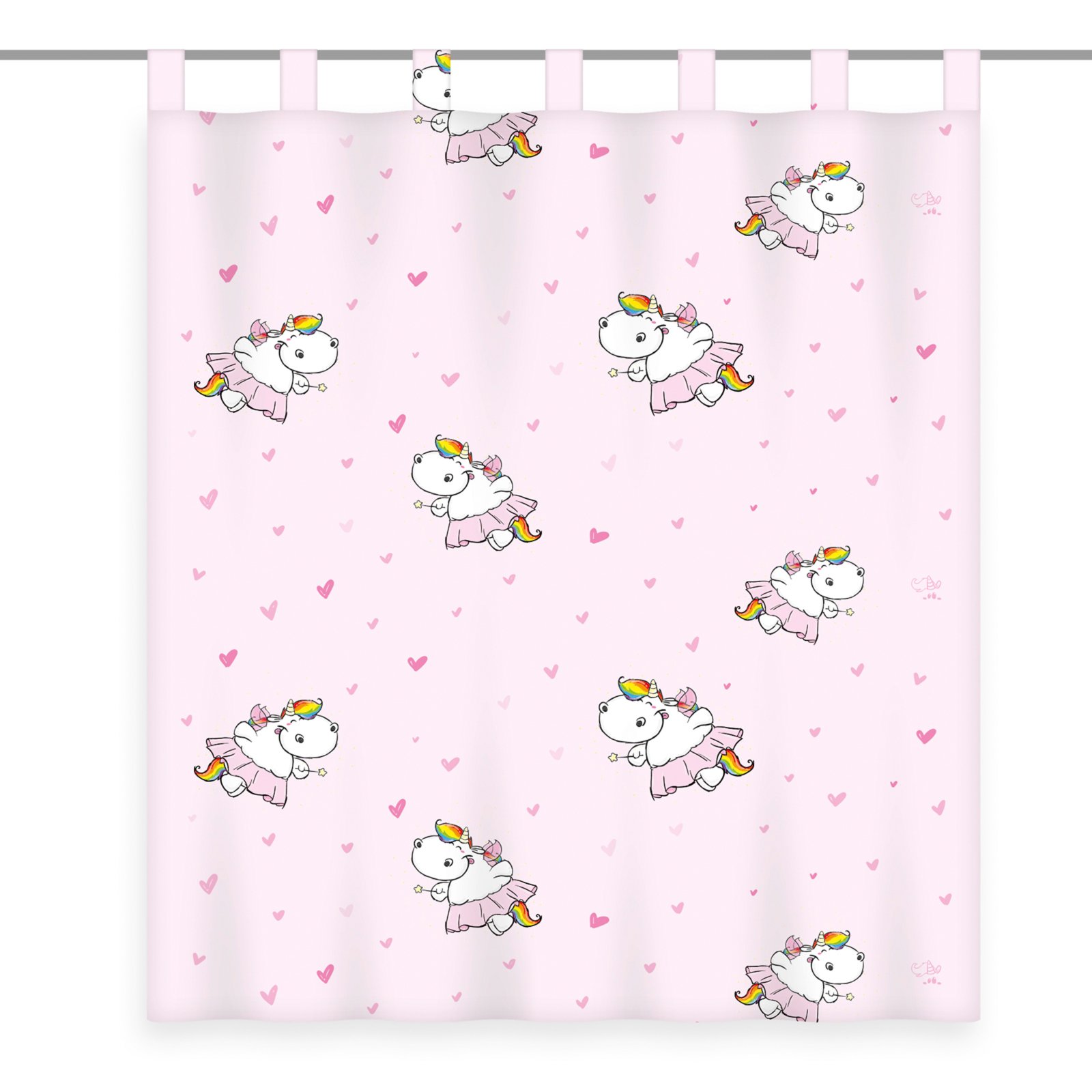 Schlaufenschal PUMMELEINHORN - rosa - 140x160 cm ...