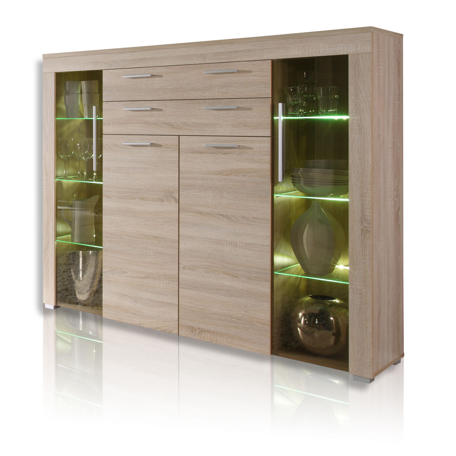 Highboard - Sonoma Eiche - LED Beleuchtung