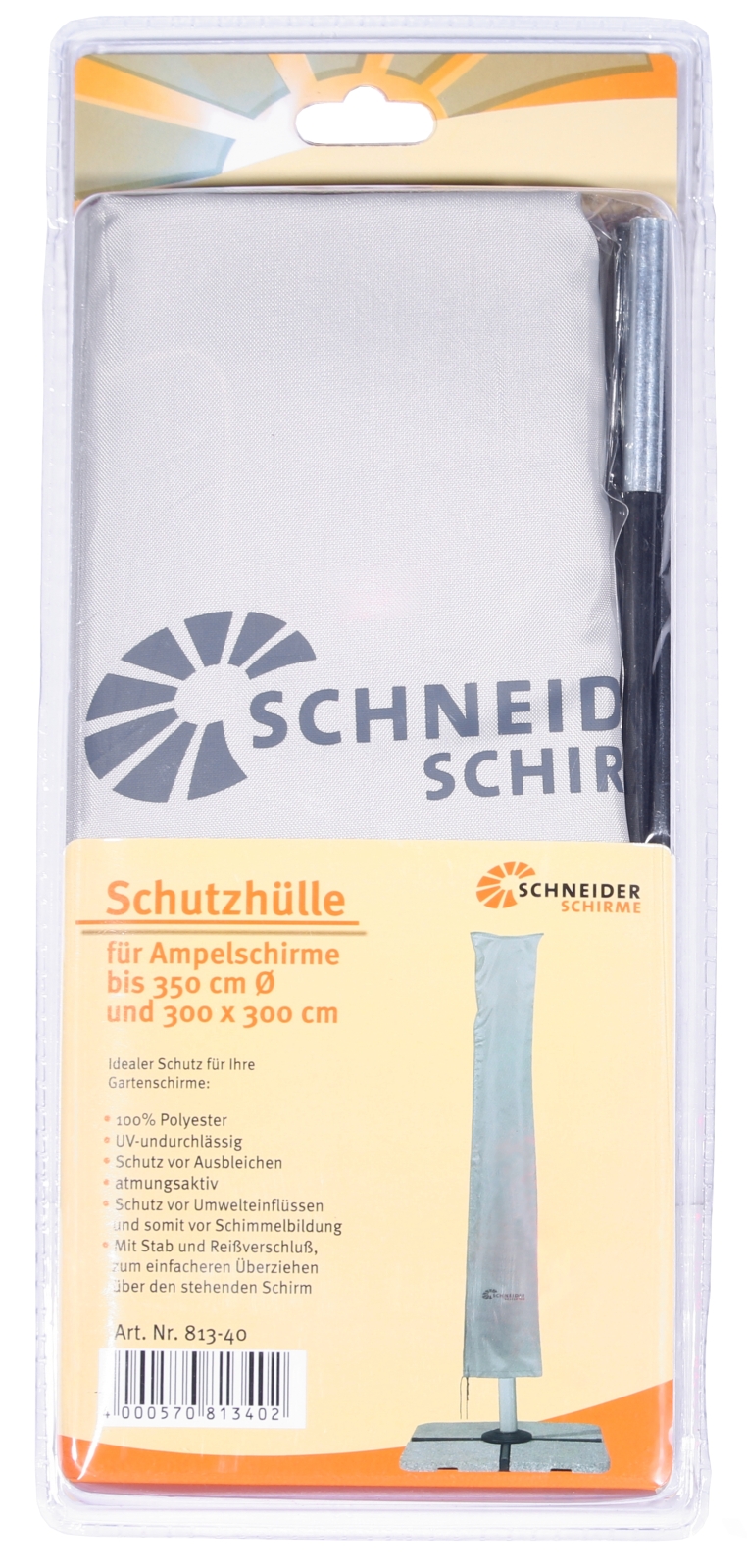 Schutzhülle - silbergrau - für Ampelschirme bis 350 cm