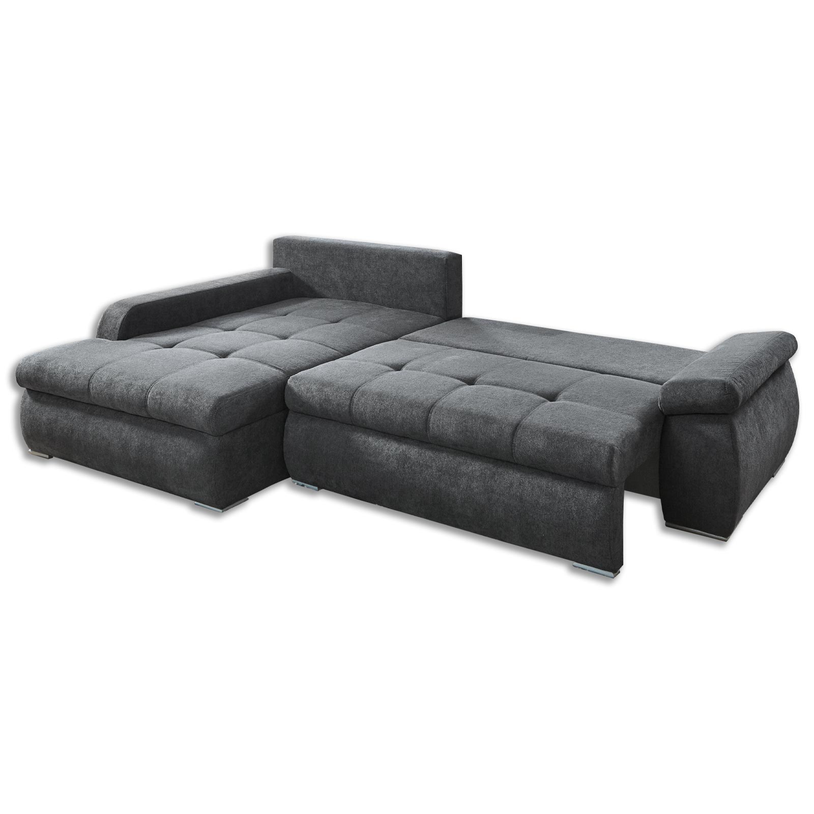 Ecksofa - grau - Liegefunktion