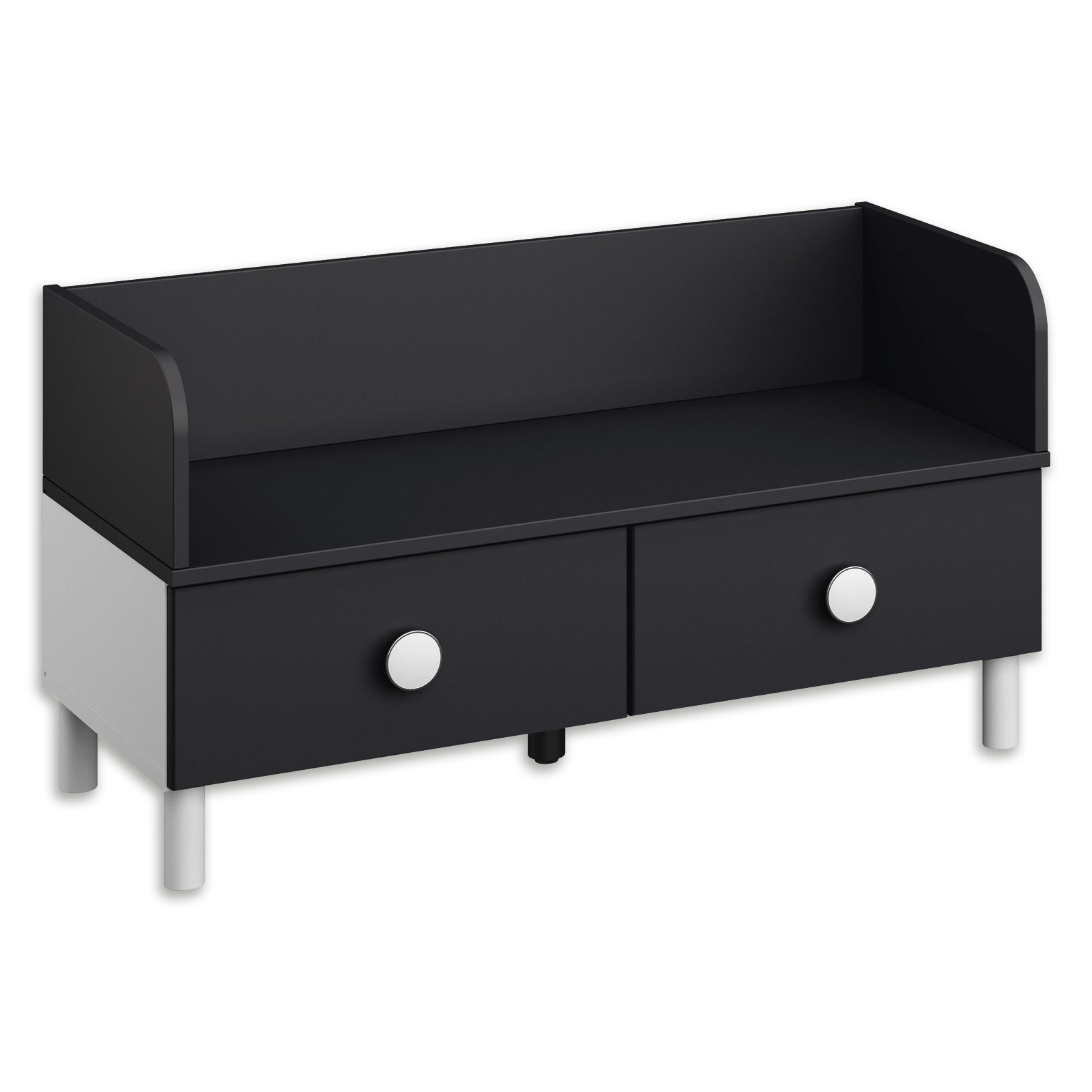 Sitzbank - grau-metallic - 93 cm breit