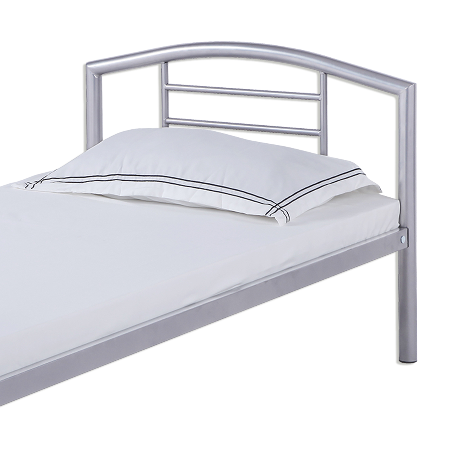 Metallbett - silber - 90x200 cm