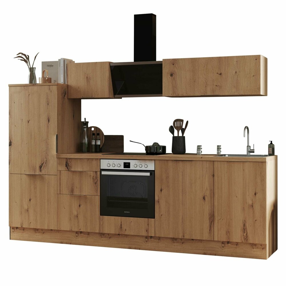 RESPEKTA Küchenblock Artisan Eiche mit EGeräten 280 cm Online