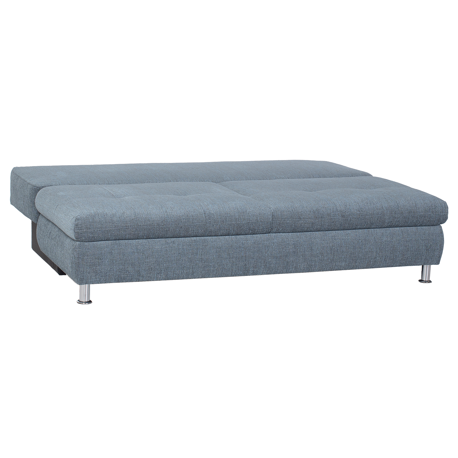 Boxspringsofa - blaugrau - Tonnentaschen-Federkern
