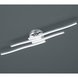 LED-Deckenleuchte - Chrom - warmweiß