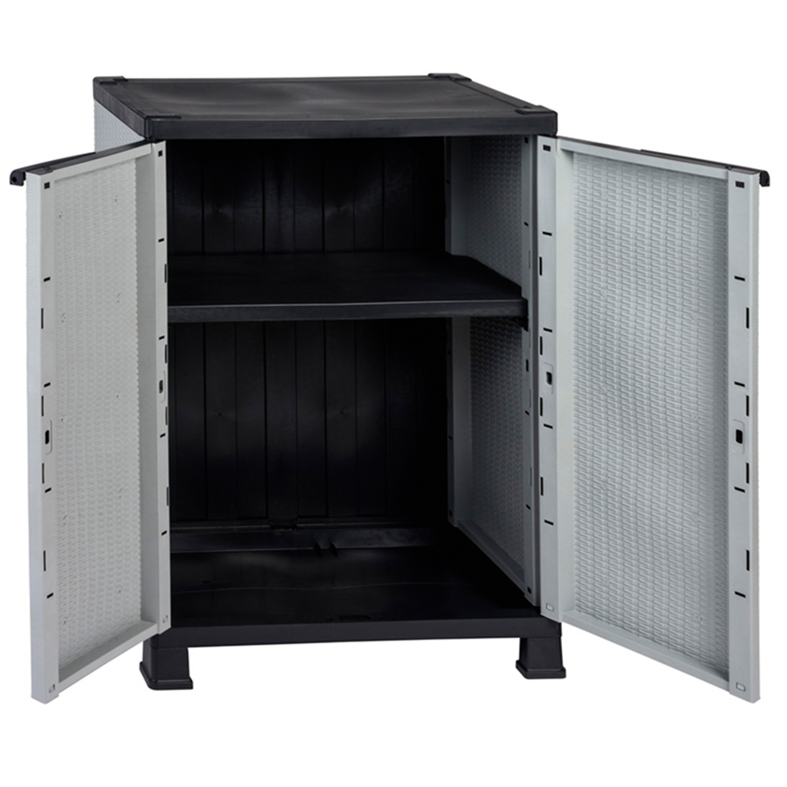 Mehrzweckschrank - Rattan-Optik - 92 cm hoch