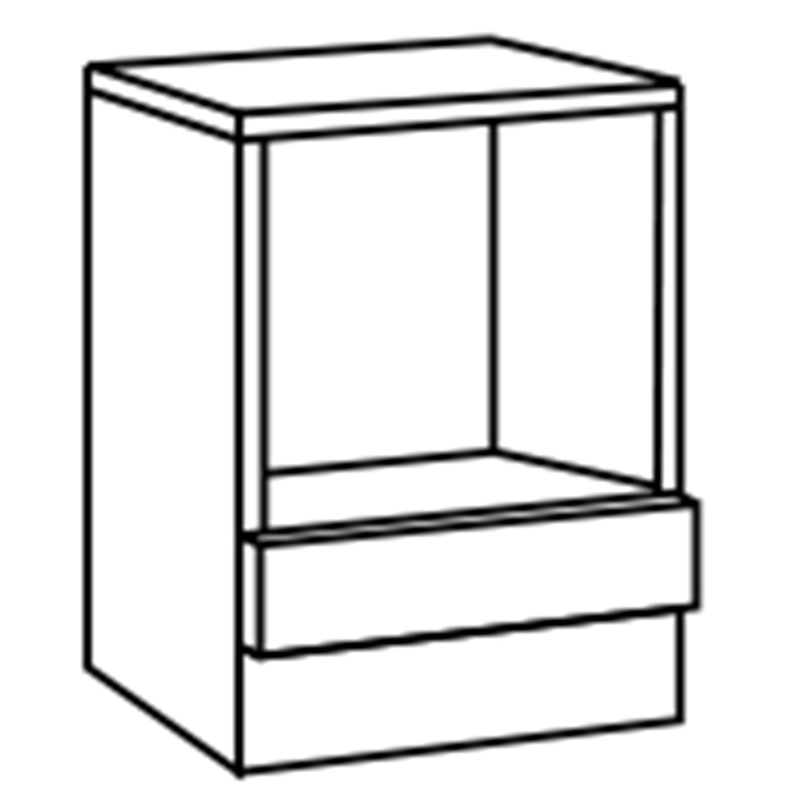 Herdumbau - anthrazit-Sonoma Eiche - 60 cm breit