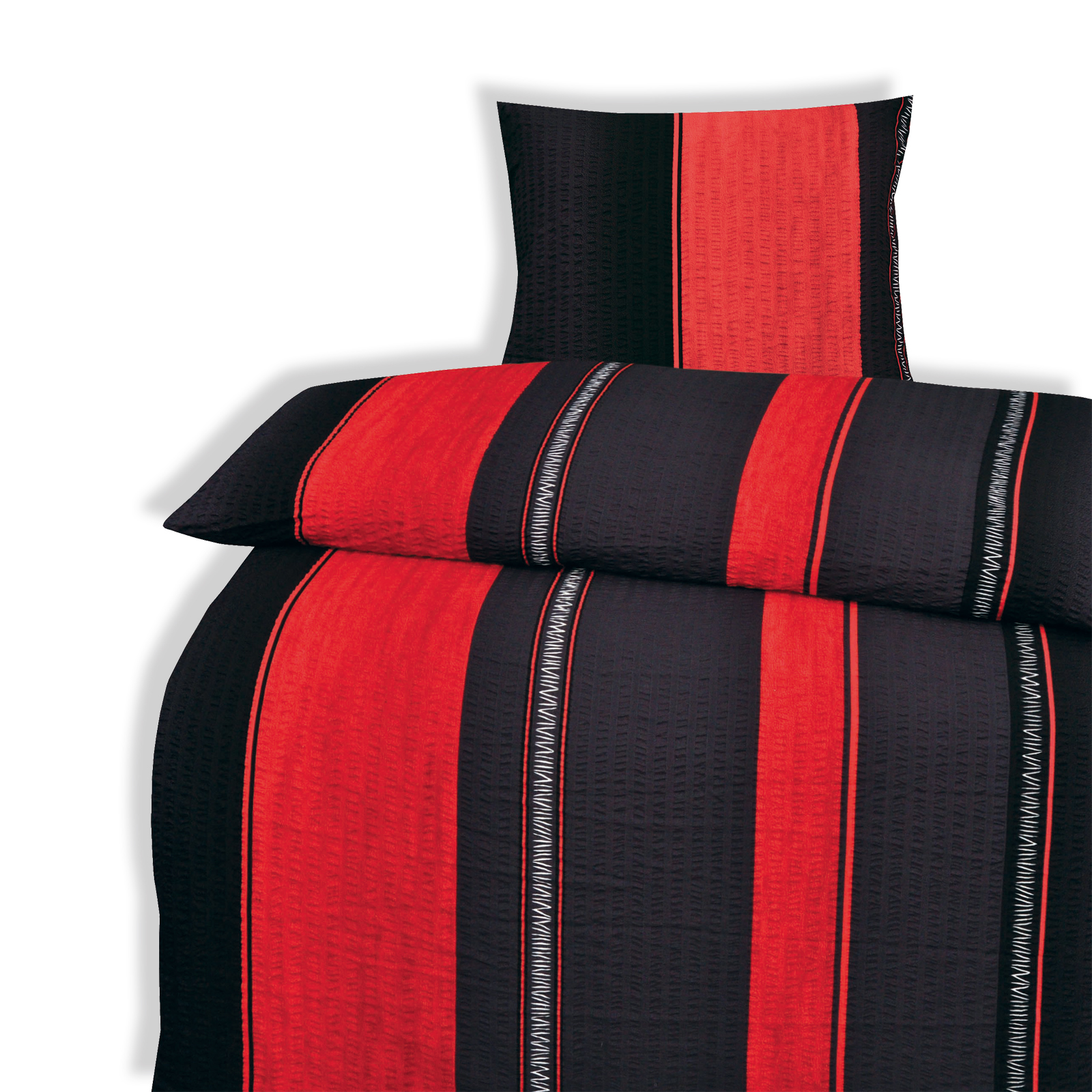MicrofaserBettwäsche rotschwarz 135x200 cm Online bei ROLLER kaufen