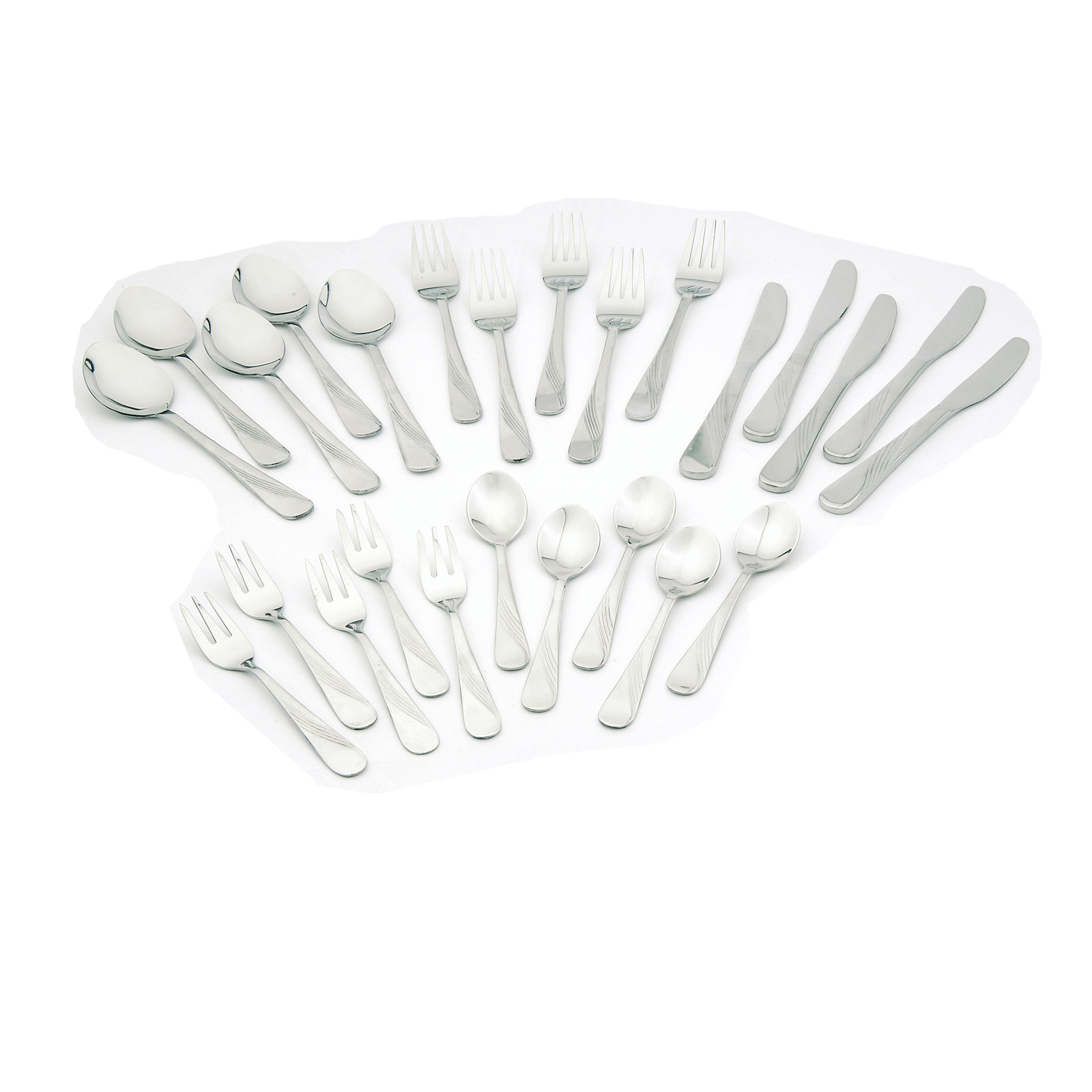 Besteckset - Edelstahl - 30-teilig - rostfrei