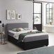 Boxspringbett - schwarz-hellgrau - H2 - 140x200 cm